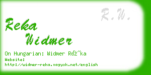 reka widmer business card